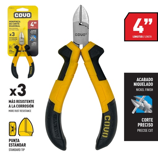 [7-116] MINI ALICATE CORTE DIAGONAL 4" COVO 7-116