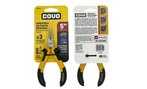[7-120] MINI ALICATE PUNTA REDONDA 5" COVO 7-120