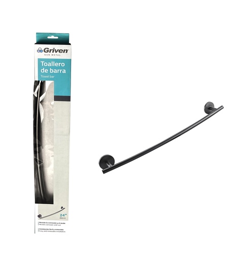 [7-125] TOALLERO DE BARRA GRIVEN GUN METAL 7-125