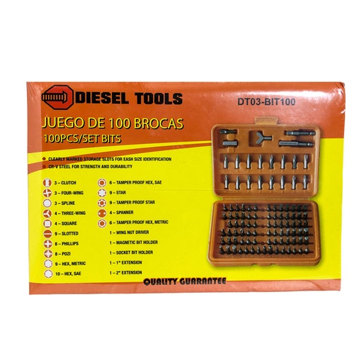 [7-150] SET DE PUNTAS 100 PCS DIESEL TOOL 7-150