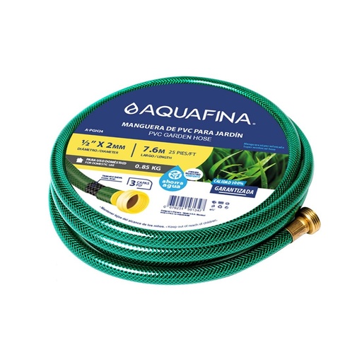 [7-177] MANGUERA CUL C/CONEX 1/2" x 7,6 MTS AQUAFINA 7-177