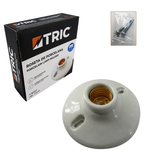 [7-184] PLAFON DE PORCELANA 4" TRIC 7-184