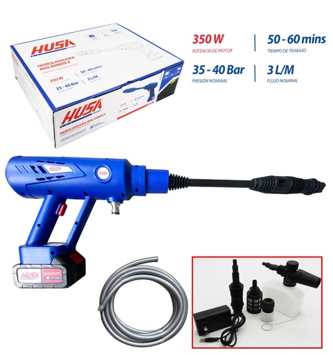 [7-191] HIDROLAVADORA INALAMBRICA 350W-12V HUSA 7-191