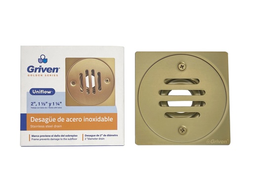 [7-202] REJILLA CUAD STANDARD UNIFLOW GRIVEN GOLD 7-202
