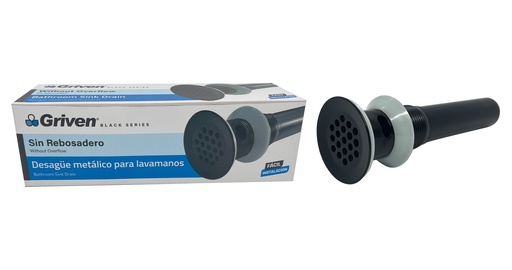 [7-249] DESAGUE LAVAMANO CON/REB GRIVEN BLACK 7-249
