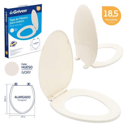 [7-258] ASIENTO SANITARIO HUESO ELONGADO GRIVEN 7-258