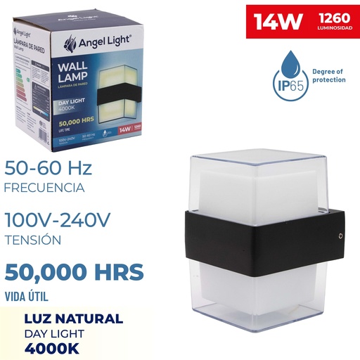 [7-265] [7-265] LAMPARA DE PARED 14W LUZ NATURAL ANGEL LIGHT 7-265