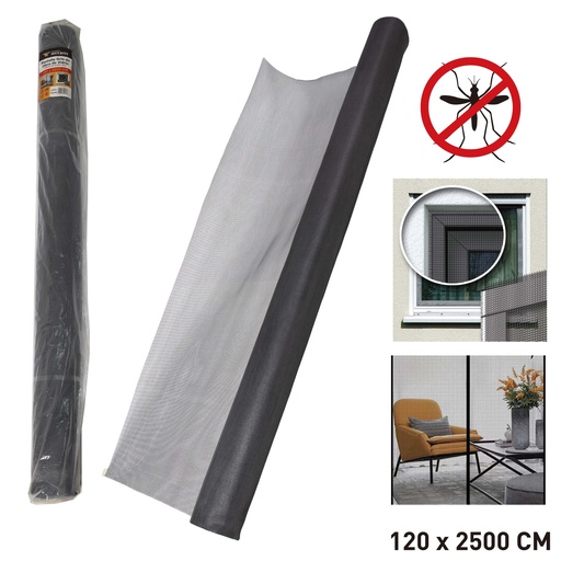 [7-275] MALLA MOSQUITERO FIBRA DE VIDRIO 1,2 x 25 MTS SECURITY 7-275