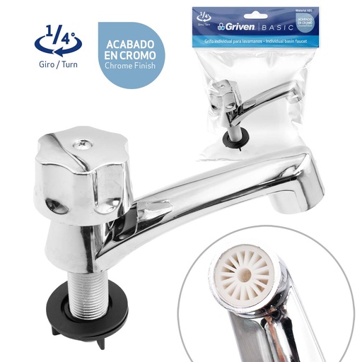 [7-277] LLAVE LAVAMANO IND PLAST/CROM GRIVEN BASIC 7-277