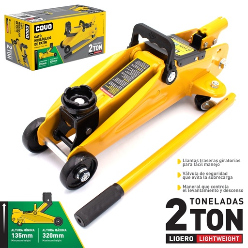 [7-283] GATO HIDRAULICO T/CAIMAN 2 TON COVO 7-283