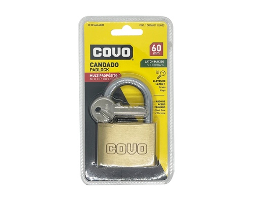 [7-305] CANDADO LATON ARCO 60MM BL COVO 7-305
