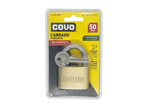 [7-306] CANDADO LATON ARCO 50MM BL COVO 7-306
