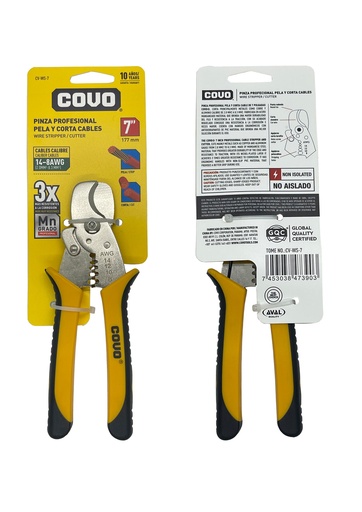 [7-312] ALICATE CORTA/PELACABLE 7" COVO 7-312