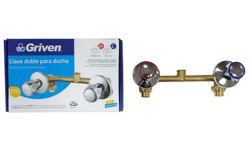 [7-429] LLAVE P/DUCHA DOBLE BRONCE GRIVEN 7-429