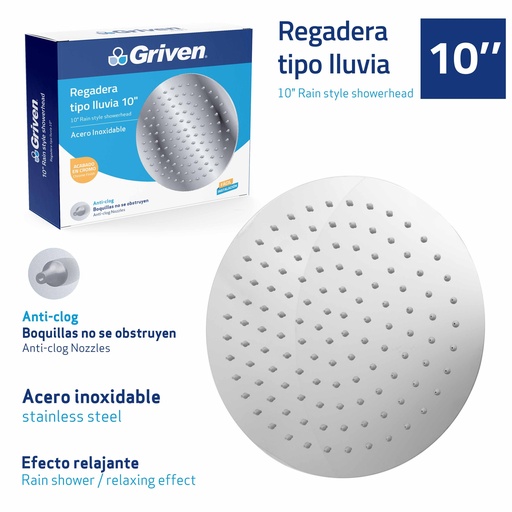 [7-438] REGADERA REDONDA 10" GRIVEN 7-438