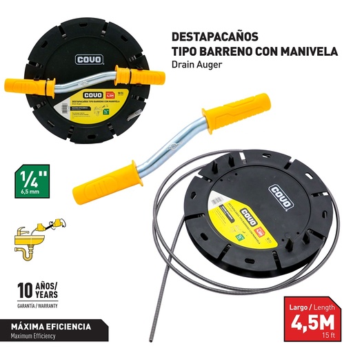 [7-448] GUAYA DESTAPA CAÑERIA x 4.5MTS 7-448