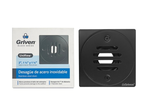 [7-466] REJILLA CUAD STANDARD UNIFLOW GRIVEN BLACK 7-466