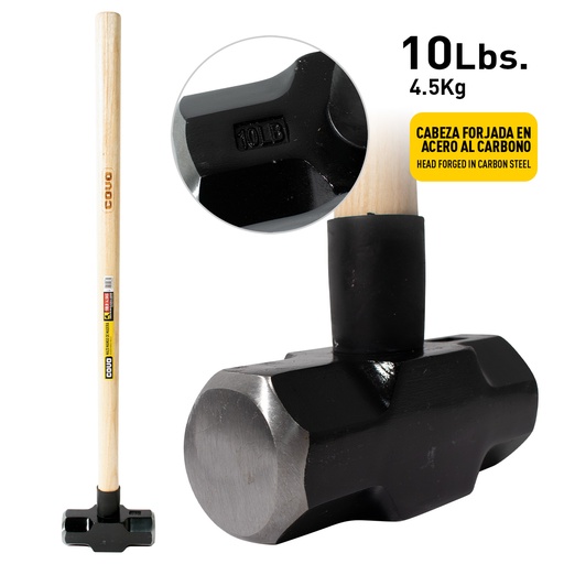 [7-493] MAZO HIERRO M/MADERA 10LBS COVO 7-493