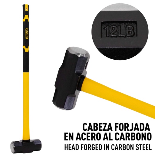 [7-494] MAZO HIERRO M/FIBRA 12LBS COVO 7-494