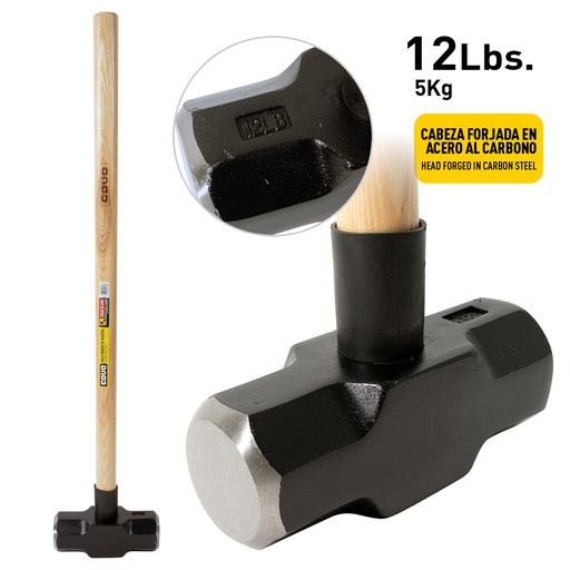 [7-495] MAZO HIERRO M/MADERA 12LBS COVO 7-495