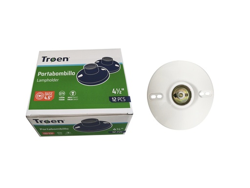 [7-496] PLAFON DE PLASTICO BLANCO 4.5" TROEN (S/BOLSA) 7-496