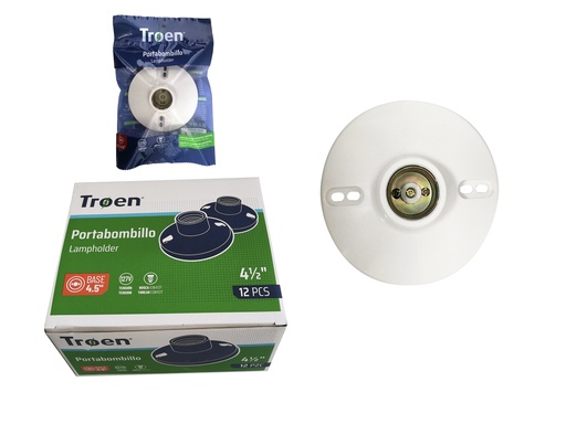 [7-497] PLAFON DE PLASTICO BLANCO 4.5" TROEN 7-497