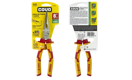 [7-515] ALICATE PUNTA LARGA 8" AISLADO COVO 7-515