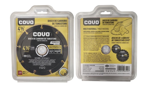 [7-522] DISCO CARBURO DE TUNGSTENO 4 1/2" COVO 7-522