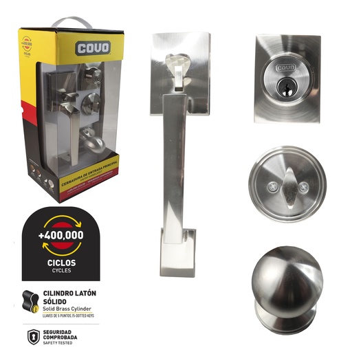 [7-539] CERRADURA PUERTA PRINCIPAL PLATA COVO 7-539