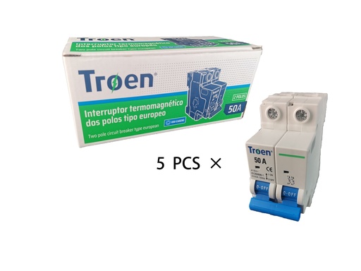 [7-544] [7-544] BREAKER TERMOMAGNETICO 2P x 50 AMP TROEN 7-544
