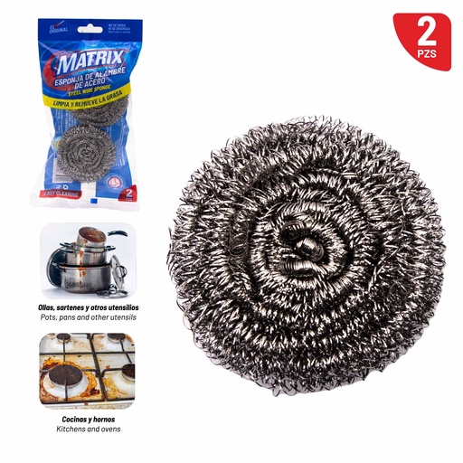 [7-640] BRILLO PARA OLLAS X 2 PZA MATRIX 7-640 (DESC)