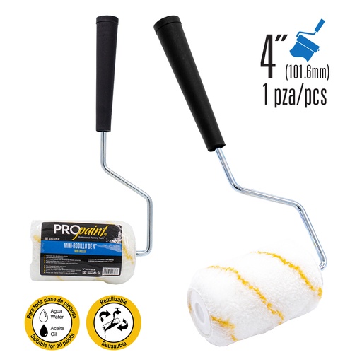[7-641] RODILLO CON FUNDA 4" PRO PAINT 7-641