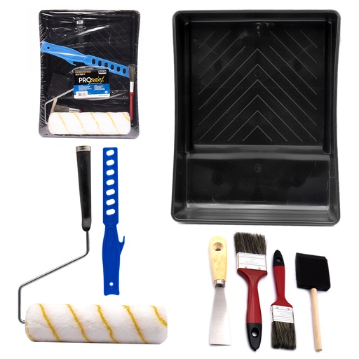 [7-642] KIT BANDEJA RODILLO 9" 7 PCS PRO PAINT 7-642