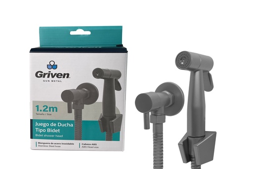 [7-646] DUCHA TELEFONO 1,2 MTS GRIVEN GUN METAL 7-646
