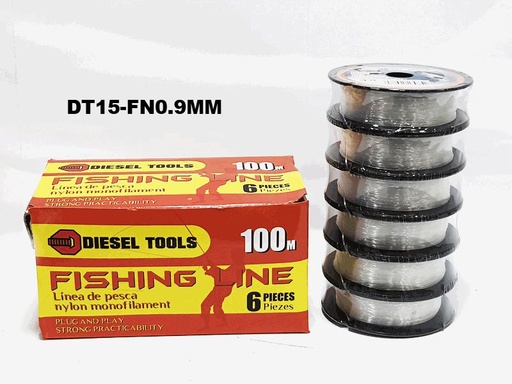 [7-652] NYLON DE PESCAR 0.9MM/100M DIESEL TOOLS 7-652