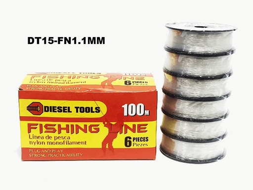 [7-654] NYLON DE PESCAR 1.1MM/100M DIESEL TOOLS 7-654