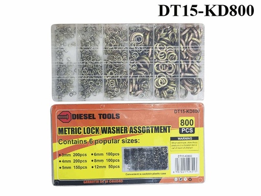 [7-662] SET ARANDELAS DE PRESION 800PCS DIESEL TOOLS 7-662