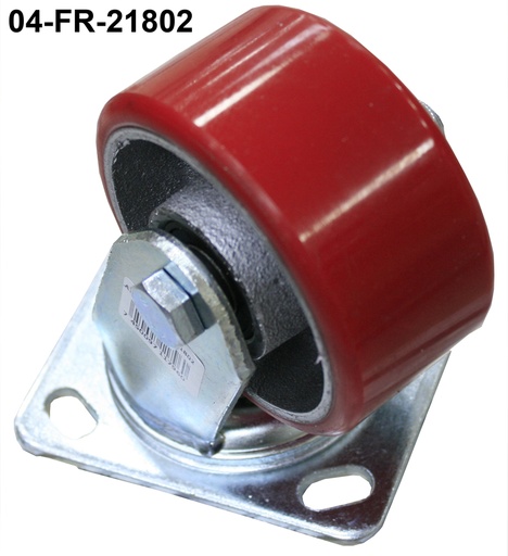 [7-673] RUEDA GIRATORIA ROJA 4" INDUSTRIAL SACO 7-673