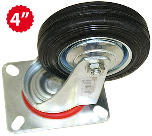 [7-677] RUEDA GIRATORIA NEGRA 4" x UNID SACO 7-677