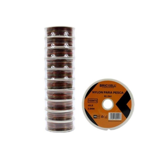 [7-687] NYLON DE PESCA 0.8MM/100M MULTICOLOR BRICKELL 7-687