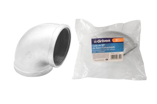 [7-720] CODO GALVANIZADO 3" x 90° GRIVEN 7-720