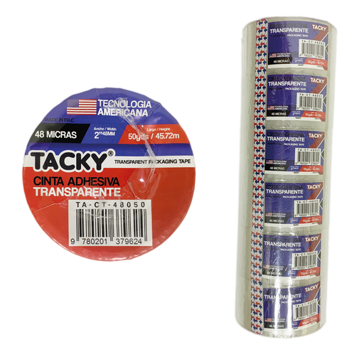 [7-740] CINTA EMBALAR TRANSPARENTE x 50Y TACKY 7-740