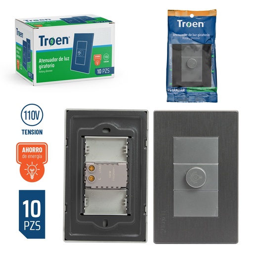[7-780] INTERRUPTOR DIMMER GRIS TROEN 7-780