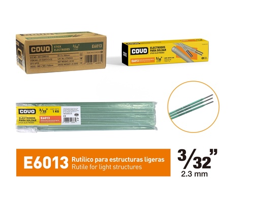 [7-785] ELECTRODO 3/32 6013 X KG VERDE COVO 7-785
