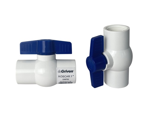 [7-805] LLAVE DE BOLA PVC C/ROSCA x 1" GRIVEN 7-805