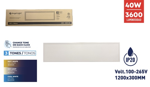 [7-828] LAMPARA LED EMPOTRAR 40W 3 TONOS ANGEL L 7-828