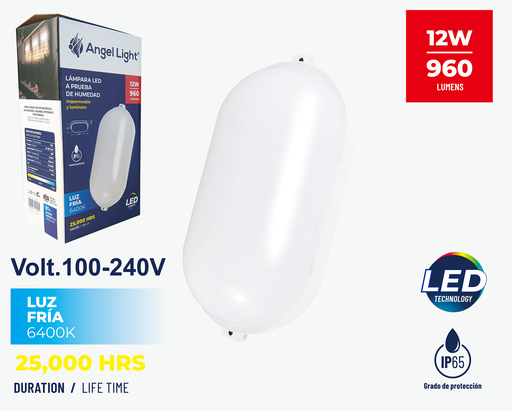 [7-893] LAMPARA DE PARED EXTERIOR 12W ANGEL LIGHT 7-893