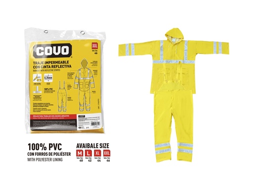 [7-984] IMPERMEABLE PANT/CHAQUETA T XXL REFLECTIVO COVO 7-984