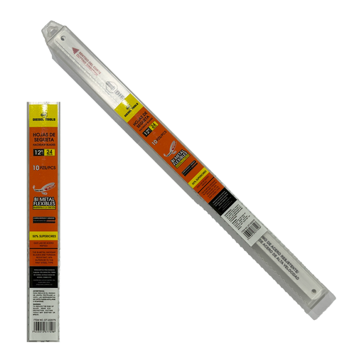 [8-089] HOJA SEGUETA 12" 24TPI x 10 UNID DIESEL TOOLS 8-089