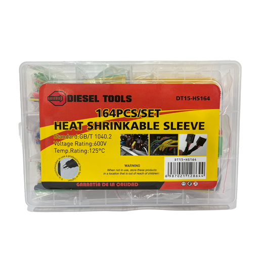 [8-094] KIT DE FUNDAS TERMOENCOGIBLE 164 UNID DIESEL TOOLS 8-094
